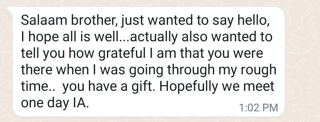 Client testimonial