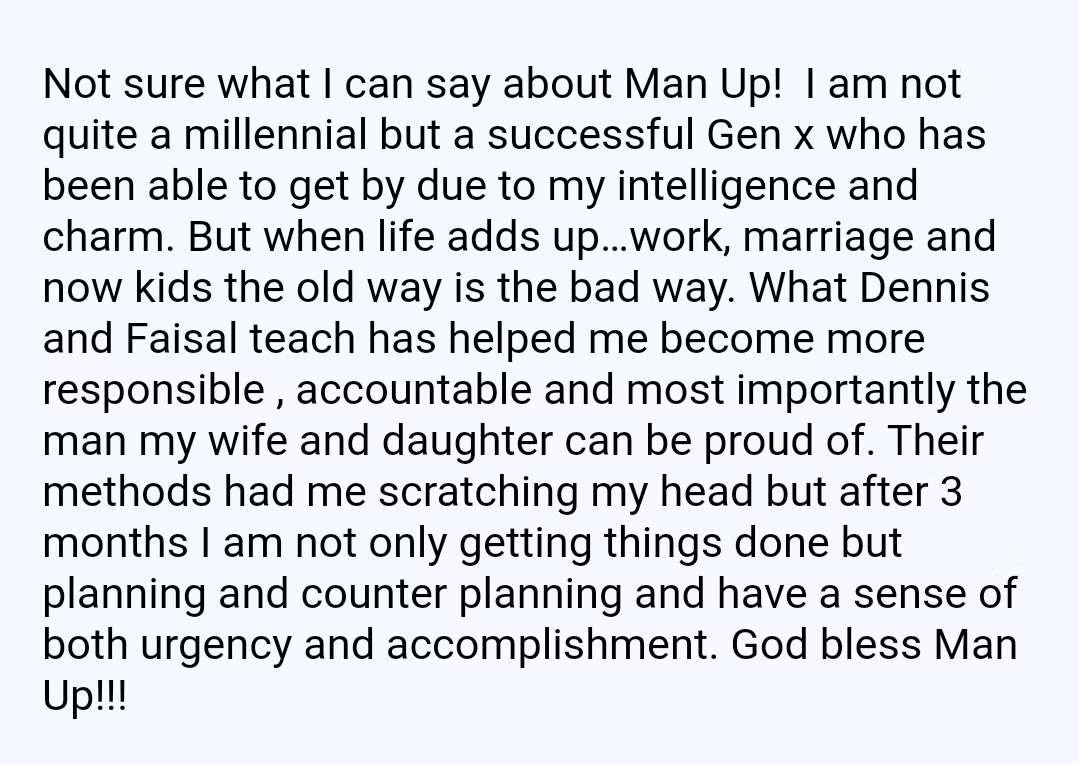 Client testimonial