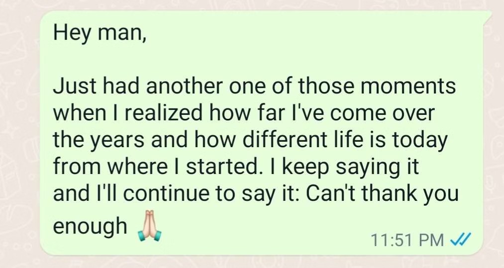 Client testimonial