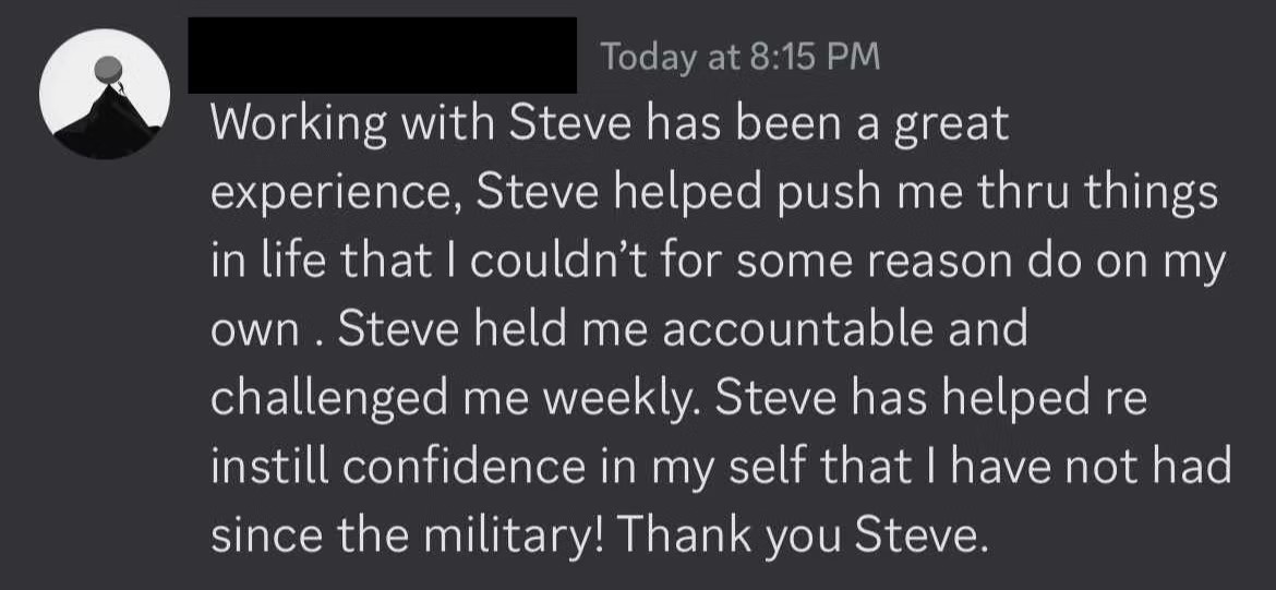 Client testimonial