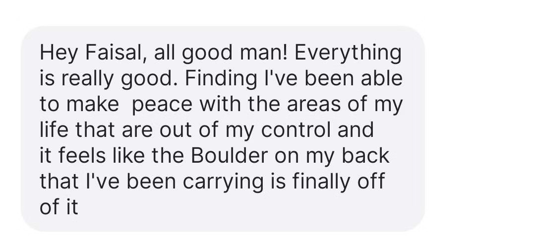 Client testimonial